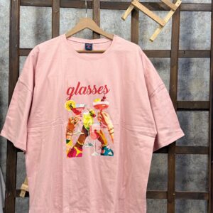 تیشرت باکسی Summer طرح Glasses